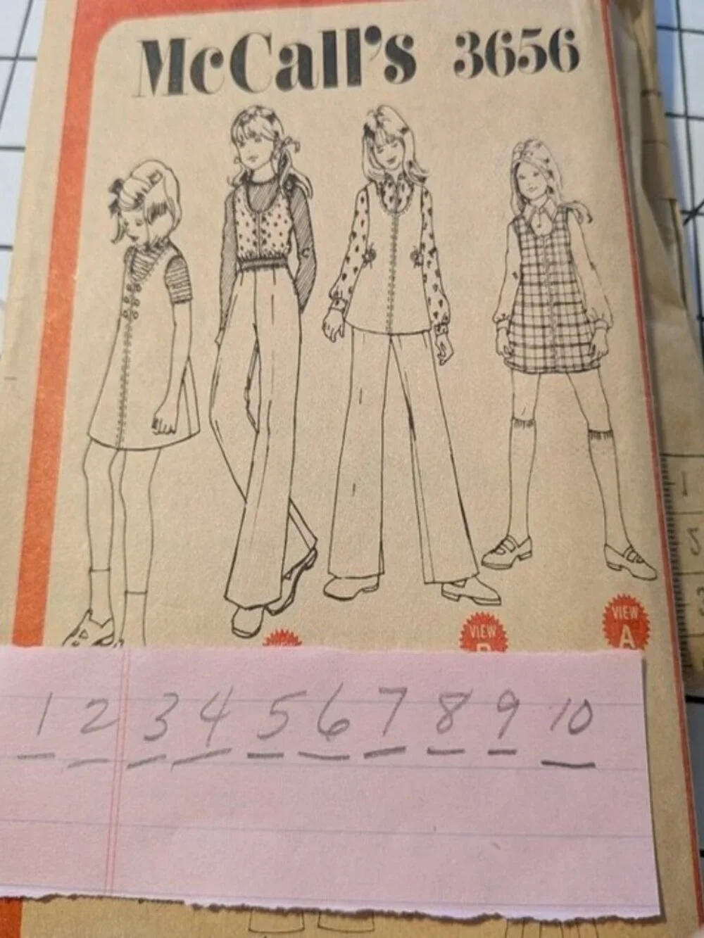 McCall's 3656 Jumper, Top, Pants sewing pattern